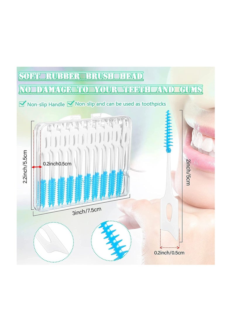 Excefore Interdental Brush Tooth Floss, Disposable Braces Flossers,in with Storage Case for Brush Tool, Toothpick Tooth Cleaner, Interdental Floss Sticks Toothpick Cleaning Tool (120 Pcs 3 boxes) - Image 2