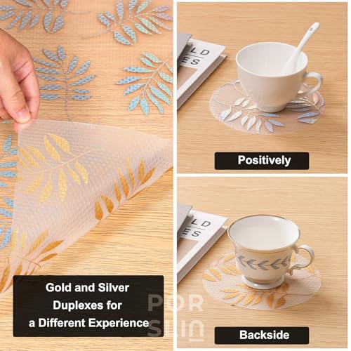 Porslin Kitchen Drawer Mats, Cupboard Sheets, Shelf Liners for Wardrobe, Fridge Liners - 45cm x 5m, Anti-Slip, Waterproof, Washable, Durable, Reusable, Transparent, Food Safe, Double-Sided - SL04 - Image 2