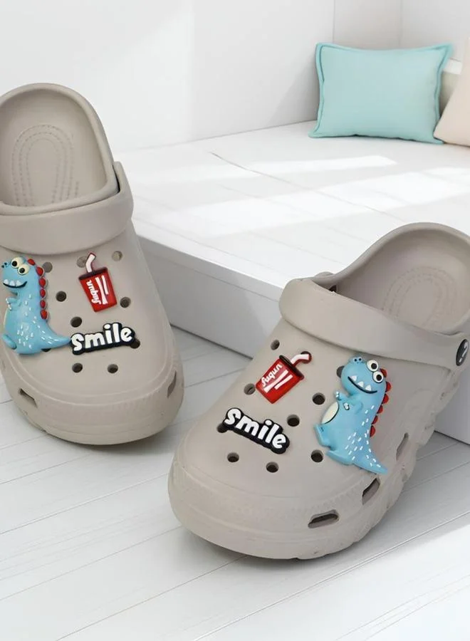 تايك تو Kids Grey Embellished Clogs