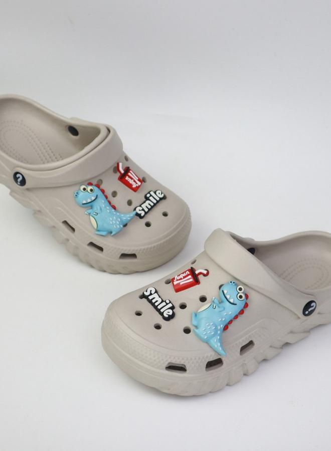 Take Two Kids Grey Embellished Clogs - Image 5