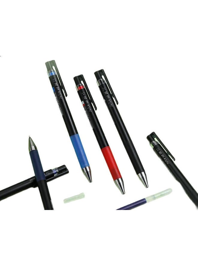 Pilot Juice Up Retractable Gel Pen, Blue-Black, 0.4Mm, Signature Pen, Water-Based Pen, Student Exam Pen, St Pen For Practice, Stationery Set, 1 Pen + 3 Refills - Image 2