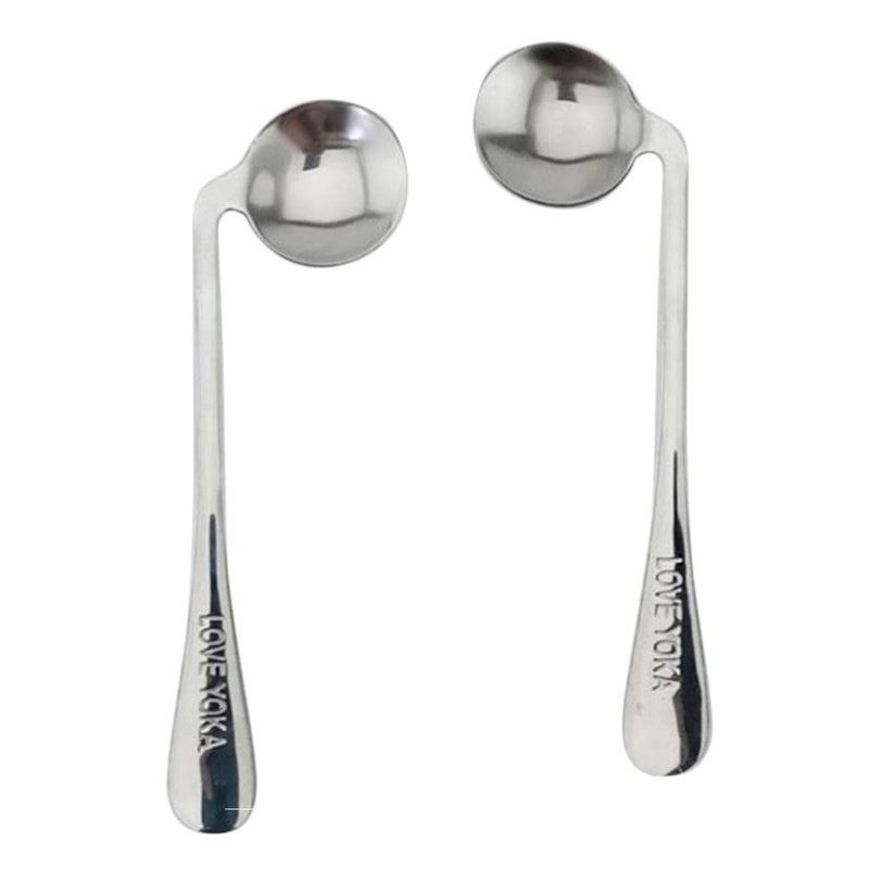 2Pcs Stainless Steel Angled Silverware For Elderly Eating - Image 2