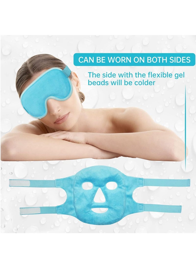 شاربدو قناع العين البارد للوجه حزمة ثلج تقلل من نفخة الوجه ، الهالات السوداء ، حبات الجل حزمة ضغط باردة للحرارة الساخنة ، سبا للوجه لنوم المرأة ، الضغط ، الصداع ، العناية بالبشرة - Image 3
