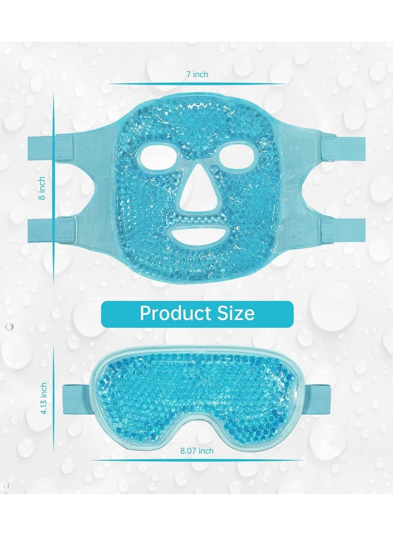 شاربدو قناع العين البارد للوجه حزمة ثلج تقلل من نفخة الوجه ، الهالات السوداء ، حبات الجل حزمة ضغط باردة للحرارة الساخنة ، سبا للوجه لنوم المرأة ، الضغط ، الصداع ، العناية بالبشرة - Image 4