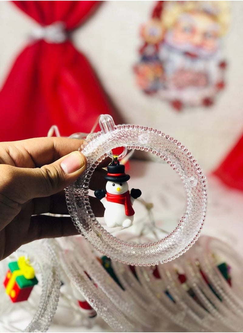 Generic Jar curtain, Christmas crystal rings, luminous material, plastic, with bulb plug and mod device. Number: 10 rings. Size: 3 meters.  - Image 2