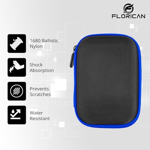 FLORICAN External Hard Drive Case Shell 2.5-Inch Hard Drive Portable Storage Organizer Bag for Earphone USB Cable Mobile Charger Hard Disk - Double Padded WD Seagate Sony Dell Toshiba - Image 2