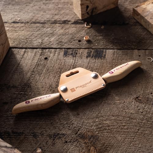 Flexcut Wood Carving Tools 3-Inch Draw Knife KN25, Straight 1095 High Carbon Steel Blade | Includes Leather Sheath | Made in The U.S.A. - Image 3