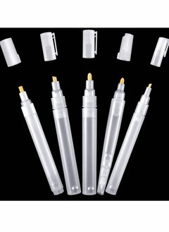 Y&D Empty Refill Paint Markers Blank Refillable Pens, Marker for Painting Transparent Pen Tube, Fill with Your Own Art Acrylic, Oil and Watercolor Crafts Kit 5 PCS  - Image 1