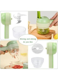 TIGER Electric Vegetable Cutter Set – 4-in-1 Rechargeable Wireless Food Processor & Chopper Machine | Chop Garlic, Onion, Pepper, Celery, Meat & More | Portable, Easy-to-Use Kitchen Gadget for Quick Meal Prep & Cooking  - Image 3