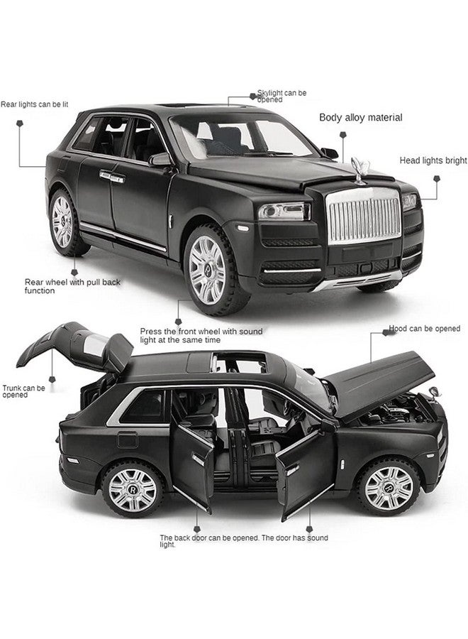 LONGMIRE Metal Pull Back Diecast Car Pull Back Car Model with Sound Light Boys Gifts Toys for Kids Pack of 1, Multicolor (Rolls Royce Cullinan Masory) - Image 2