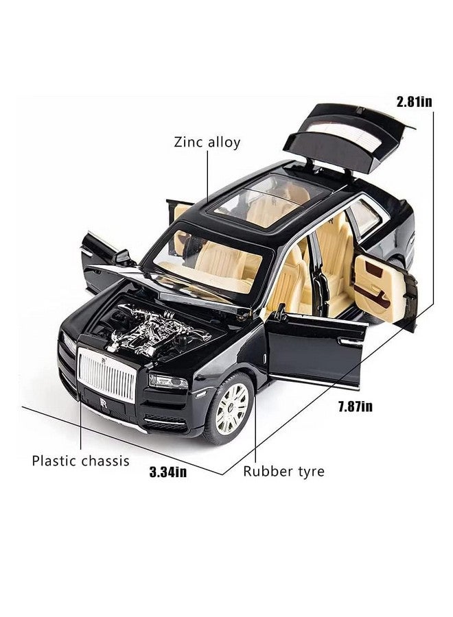 LONGMIRE Metal Pull Back Diecast Car Pull Back Car Model with Sound Light Boys Gifts Toys for Kids Pack of 1, Multicolor (Rolls Royce Cullinan Masory) - Image 4