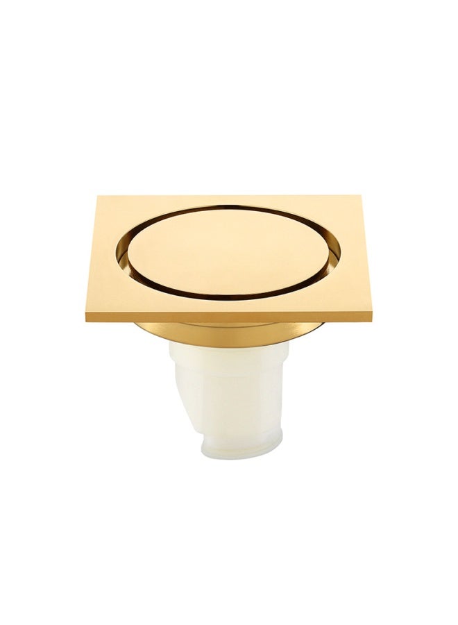 European Style Solid Copper Round Rose Gold Anti-Clog Anti-Odor Universal Hidden Floor Drain for Bathroom DL2203