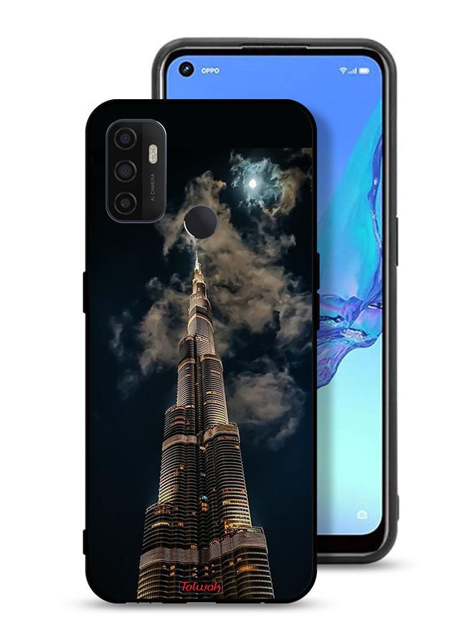 Tolwak Oppo A53 4G Protective Case Cover Burj Khalifa In Night - Image 1