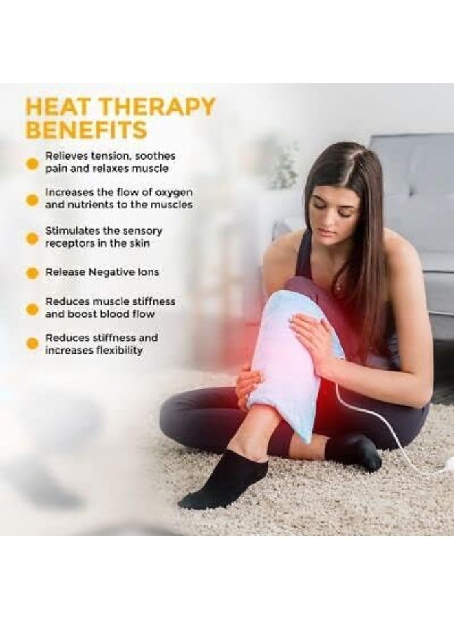 وسادة حرارية كهربائية متعددة الاستخدام – 30x60 سم بتقنية تسخين فائقة للظهر، الرقبة، الكتف والساقين - Image 5