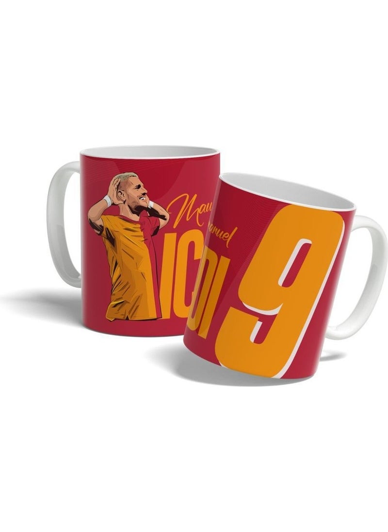 Offside - Mauro Emanuel Icardi Red Design Printed Mug - Image 1