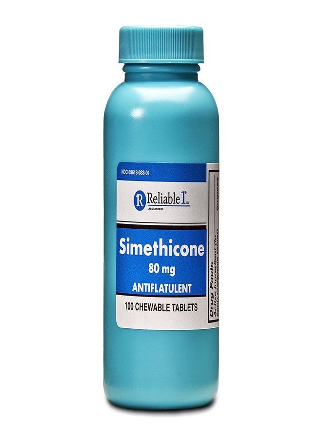 Reliable 1 Simethicone 80mg Anti-Gas 100 Peppermint Tablets (1 Bottle) - Image 1