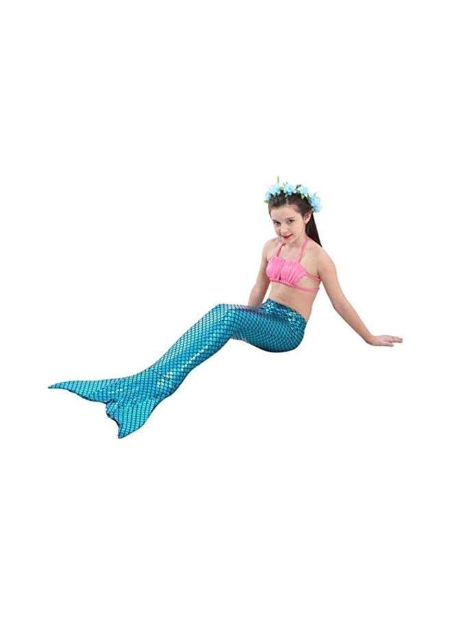 NIBEMINENT 5-Piece Mermaid Swimming Suit With Bikini Set 130cm - Image 2