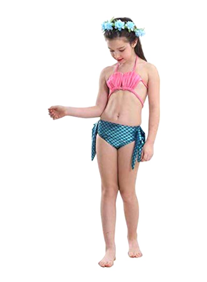 NIBEMINENT 5-Piece Mermaid Swimming Suit With Bikini Set 130cm - Image 3