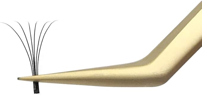 Eyelash Extension Tweezers for Volume Lashes Professional Precision Stainless Steel VETUS Mega Curved Angled Tips Tweezer Tools for Individual Eye Lash Extensions 3D 6d Fan Supplies