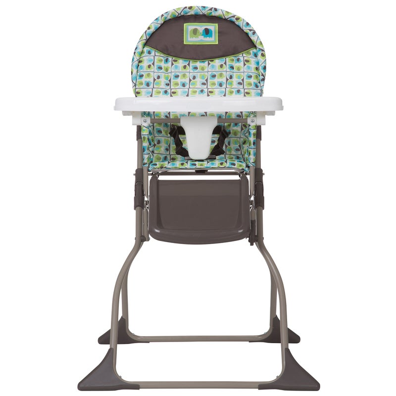 Cosco Simple Fold High Chair with 3-Position Tray (Elephant Squares) - Image 1