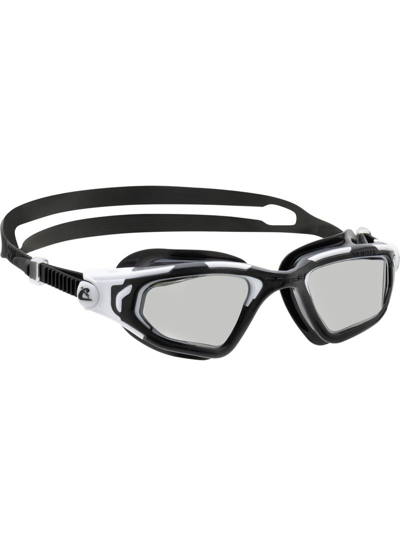 Cressi Vortex Swim Goggles Black/White/Silver Mirrored Lens - Image 1