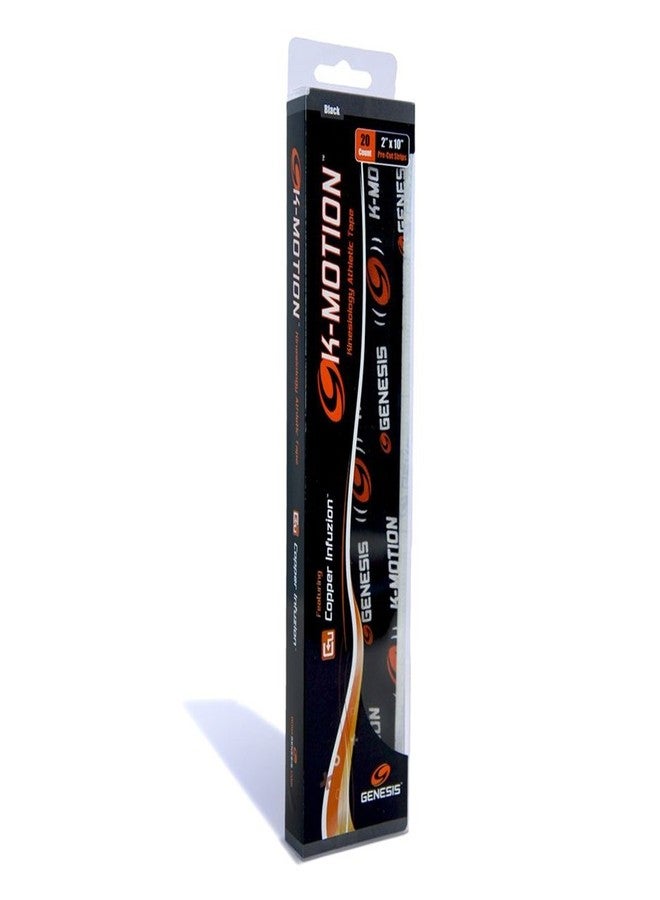 Genesis K-Motion Tape with Copper Infuzion- Black Pre-Cut Pack - Image 1