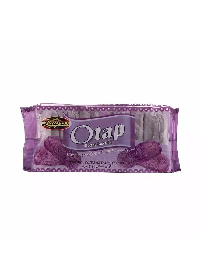 LAURAS Lauras Otap Purple Yam flavoured Sugar Biscuits- 210 gm  - Image 1