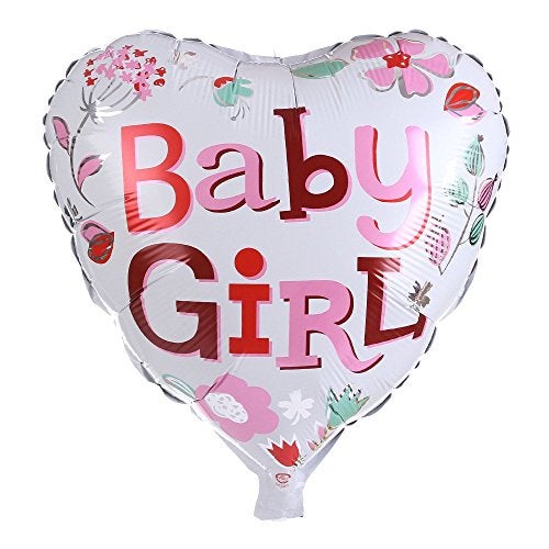 FI - FLICK IN 1st Birthday Decoration Theme for Baby Girl, First Year Bday Supplies Items Number 1 Foil Balloon, 2 Round and 2 heart Foil Balloons for Kids Gifts Set (Pink, 5 Pieces) - Image 4