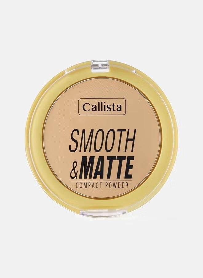 كاليستا بودرة مضغوطة Smooth & Matte رقم 10 – بودرة خفيفة للتحكم باللمعان مع زيت الأرغان لمظهر مطفي طبيعي - Image 1