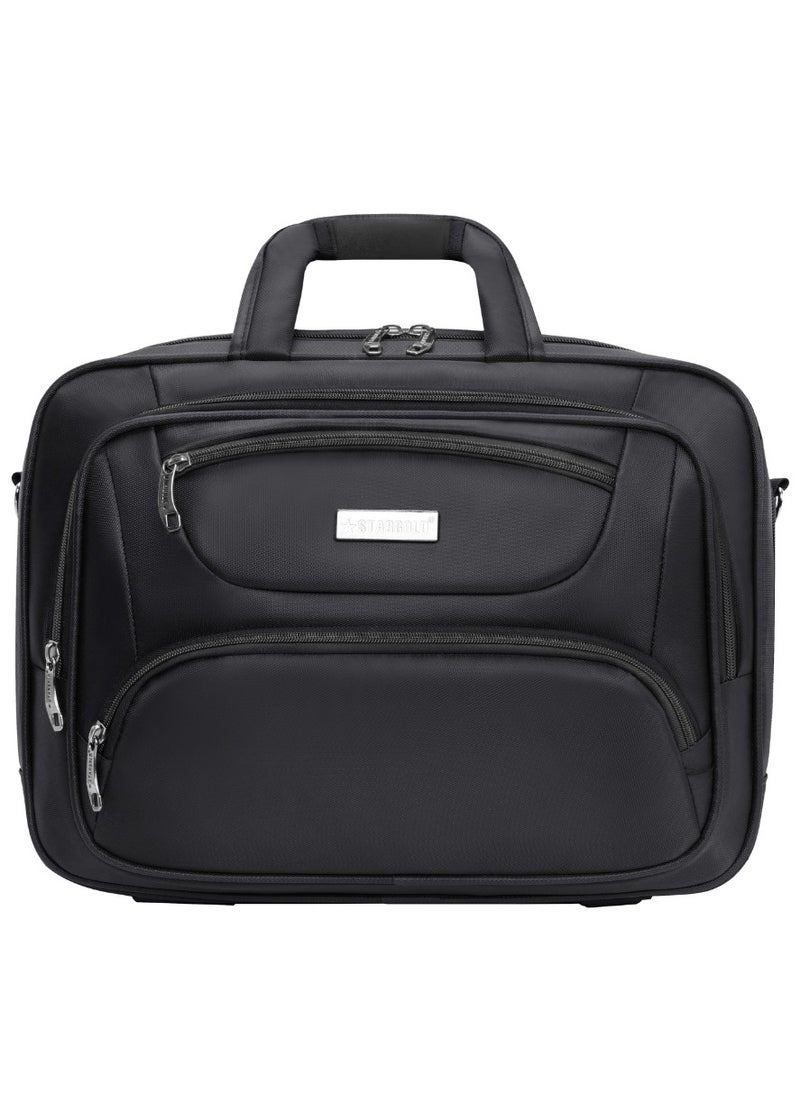 Stargold Laptop Bag, Premium 15.6" Business Briefcase With Multiple Compartments, Padded Shoulder Strap, And Water-Resistant Material, Black  - Image 1