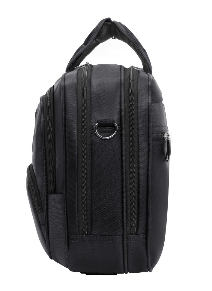 Stargold Laptop Bag, Premium 15.6" Business Briefcase With Multiple Compartments, Padded Shoulder Strap, And Water-Resistant Material, Black  - Image 3