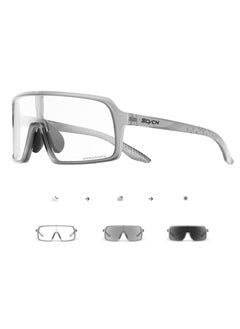 SCVCN Cycling Glasses, Photochromic Sports Sunglasses, Clear Road Bike Glasses, TR90 Frame, MTB Cycling Glasses with UV400 Protection, Sports Glasses