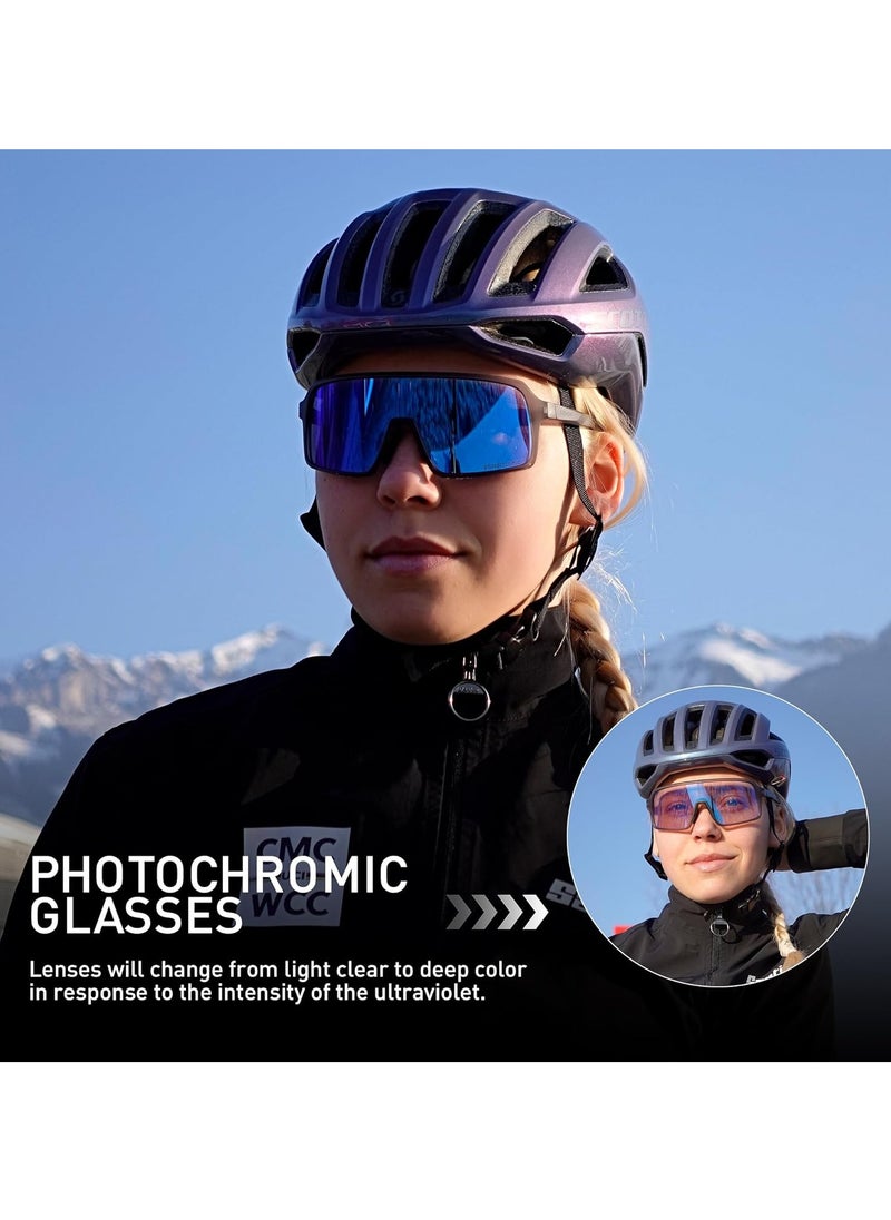 Generic - SCVCN Cycling Glasses, Photochromic Sports Sunglasses, Clear Road Bike Glasses, TR90 Frame, MTB Cycling Glasses with UV400 Protection, Sports Glasses - Image 1