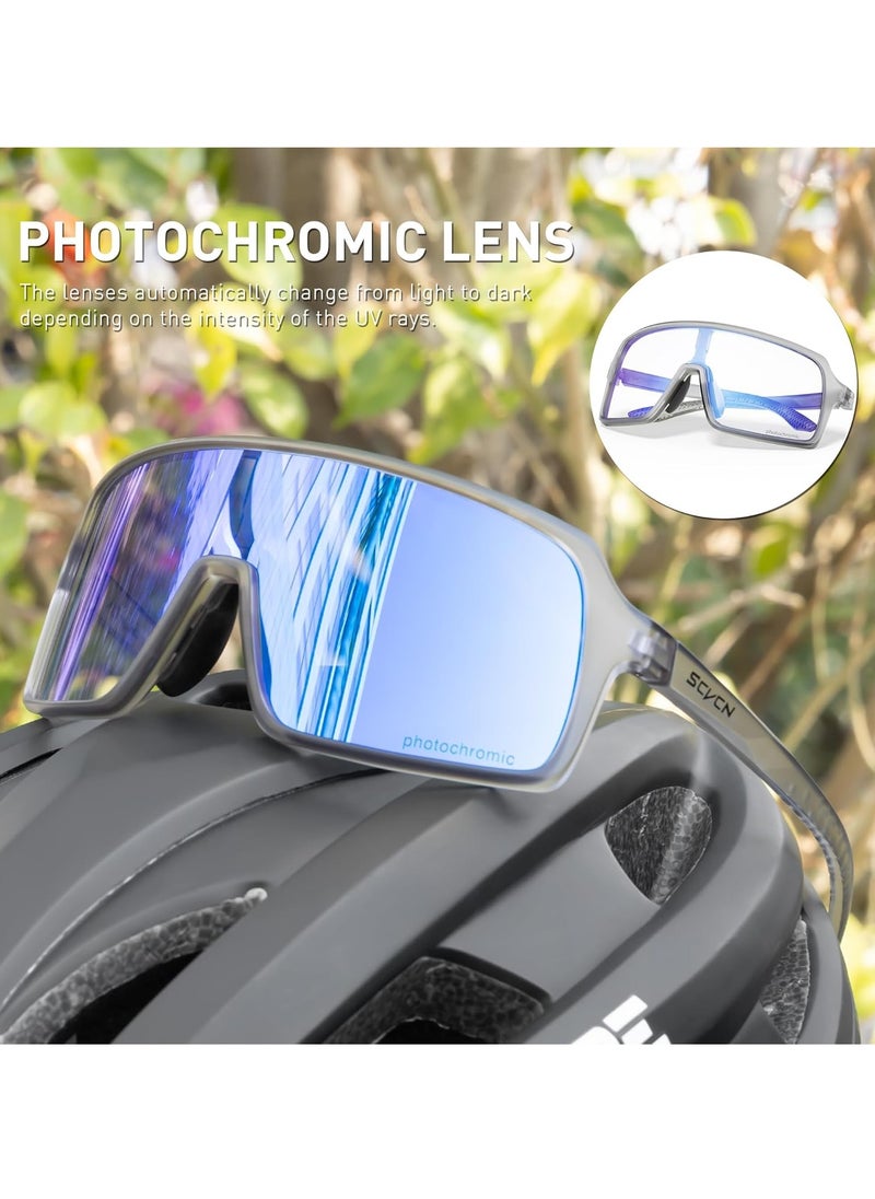 Generic - SCVCN Cycling Glasses, Photochromic Sports Sunglasses, Clear Road Bike Glasses, TR90 Frame, MTB Cycling Glasses with UV400 Protection, Sports Glasses - Image 1