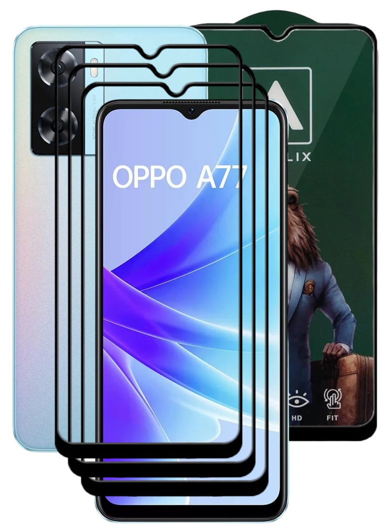 ACLIX 3 Pieces Antistatic ESD Dustproof Premium Quality High Definition Tempered Glass Screen Protector Designed For Oppo A77 4G - Image 1