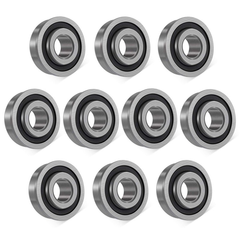 Bonbo 10Pcs Flanged Ball Bearings ID 3/4" x OD 1-3/8" for Lawn Mower, Wheelbarrows, Carts, Hand Trucks Wheel Alternative to 532009040, AM118315, AM127304, 10513, 251210 Etc, Deep Groove Ball Bearing - Image 5