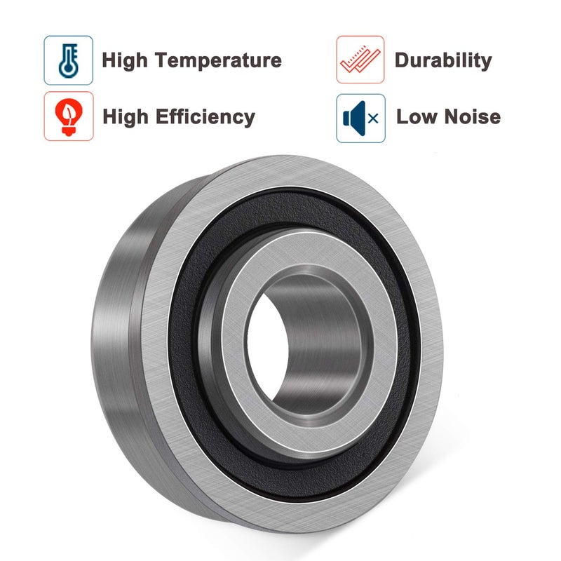 Bonbo 10Pcs Flanged Ball Bearings ID 3/4" x OD 1-3/8" for Lawn Mower, Wheelbarrows, Carts, Hand Trucks Wheel Alternative to 532009040, AM118315, AM127304, 10513, 251210 Etc, Deep Groove Ball Bearing - Image 2