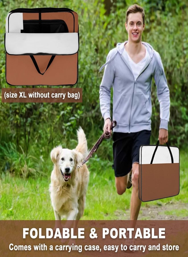 Akinerri Dog Playpen, Portable Pet Play Pen for Cat, Puppies, Rabbits, Chickens, Foldable Large-Capacity Pet Tent for Indoor/Outdoor Travel Camping Brown - Image 4
