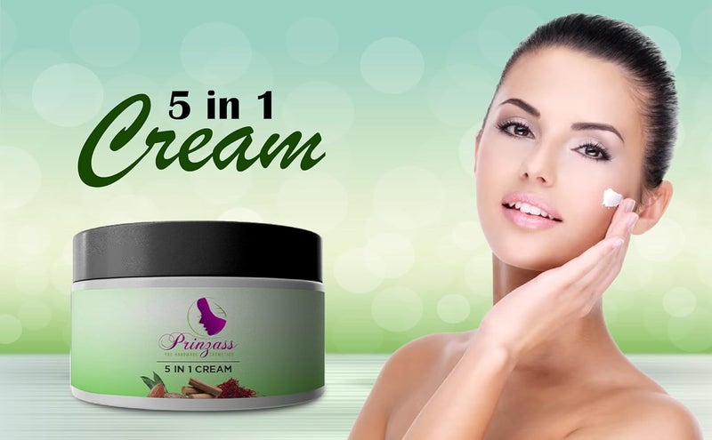 Prinzass The Handmade Cosmetics PRINZASS 5 in 1 Anti Ageing Radiant Moisturising Cream Face Cream for Women Men Fights Wrinkles Dullness Fine lines Tan removal 50g  - Image 5