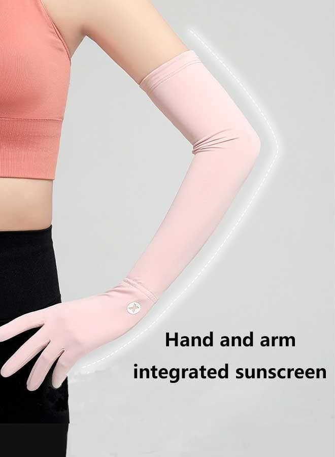 1 Pairs UV Long Sun Gloves Women's Sunblock Driving Gloves Non Slip Full Finger Arm Sun Protective for Outdoor Sports  - Image 5