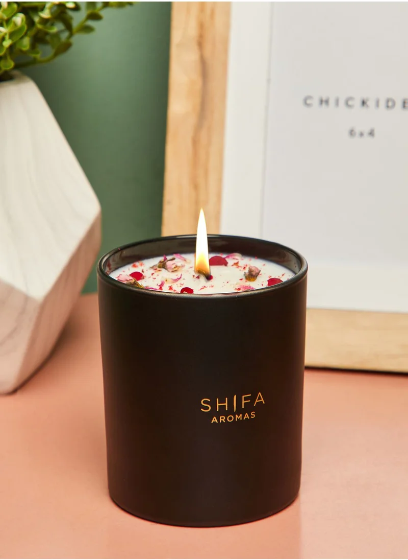 Shifa Aromas Saffron, Taif Rose & Cashmere Woods Candle 300Ml