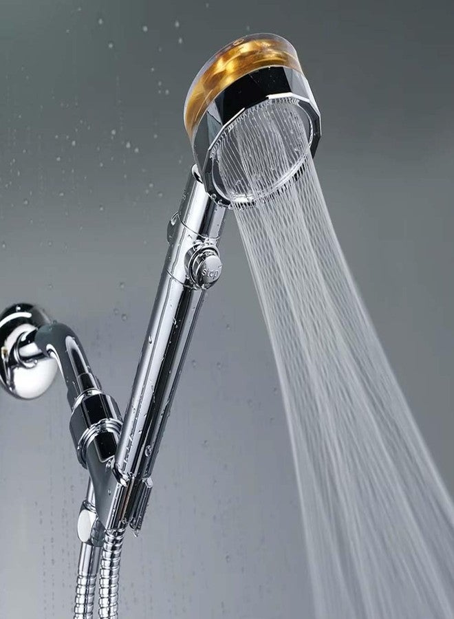 BATH GURU Premium Look ABS Handheld 360° Rotating Water Shower Head Turbo Fan High Pressure Hand Shower Sprey Nozzle with On/Off Switch for Bathroom Chrome Plated (With 1.5 Mtr Shower tube) - Image 3