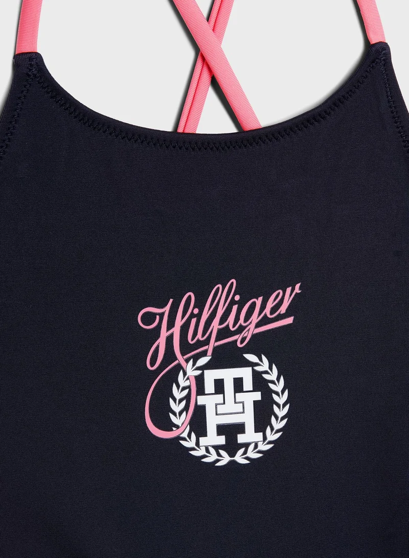TOMMY HILFIGER Youth Logo Swimsuit