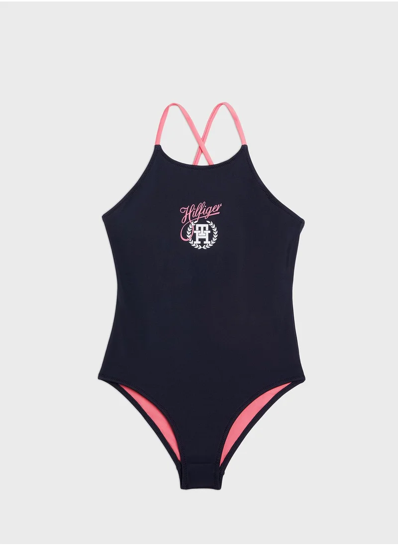 TOMMY HILFIGER Youth Logo Swimsuit