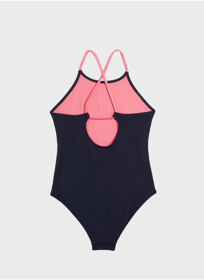 TOMMY HILFIGER Youth Logo Swimsuit