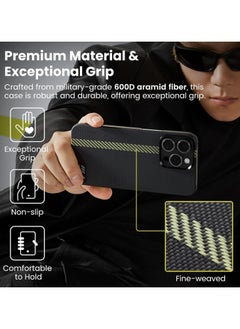 PITAKA Pitaka Case for iPhone 15 Pro Max Compatible with MagSafe, Slim & Light iPhone 15 Pro Max Case 6.7-inch with a Case-Less Touch Feeling, 600D Aramid Fiber Made MagEZ Case 5 - Break The Line  - Image 4