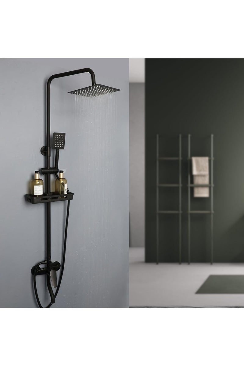 YelaJoy Shower Set, Thermostaticc Shower Faucet Set Wall Mounted Shower Faucet Set Piano and Shower Keys with Bath Spout, Hand Sprayer - Image 1