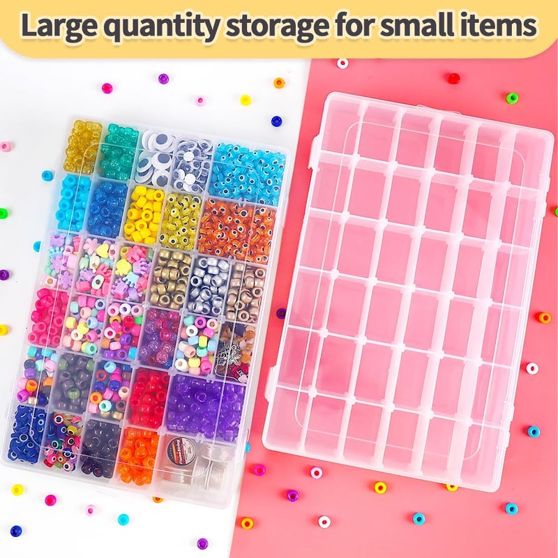 IOOLEEM 36 Grids Plastic Bead Organizer Box, Adjustable Dividers, Sewing storage, Organizer Container Storage Box, Dividers for bead arts and crafts. - Image 5