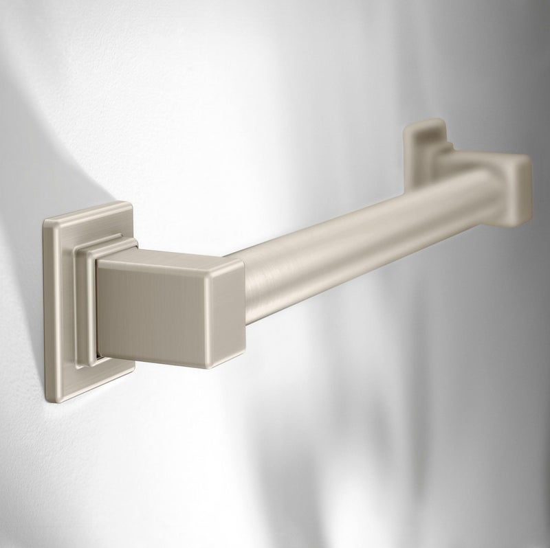 Moen YG8812BN Bathroom Safety 12-Inch Stainless Steel Modern Bathroom Grab Bar, Brushed Nickel - Image 4