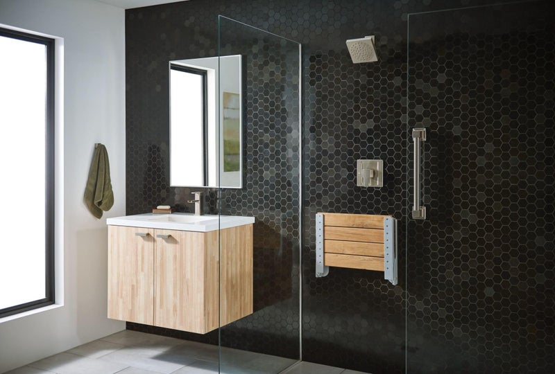 Moen YG8812BN Bathroom Safety 12-Inch Stainless Steel Modern Bathroom Grab Bar, Brushed Nickel - Image 2